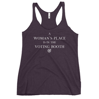 A Woman's Place Is In the Voting Booth - Women's Racerback Tank